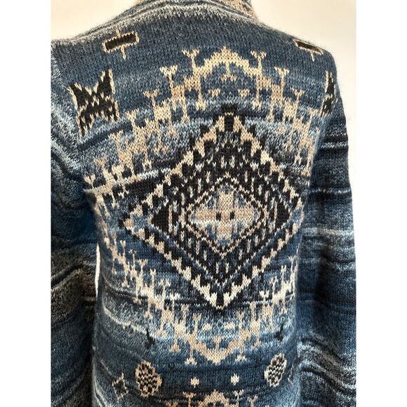 Gorgeous J.Jill Oversized Blue Tapestry Shrug Sweater Size Small - Picture 5 of 9